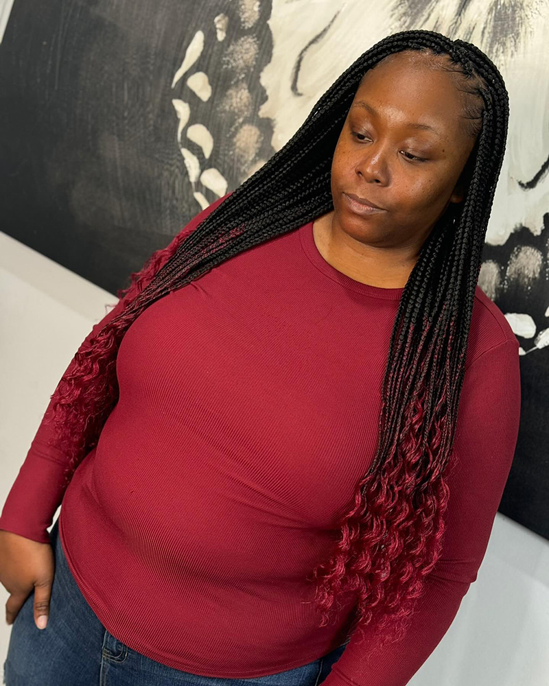 Triangle Box Braids