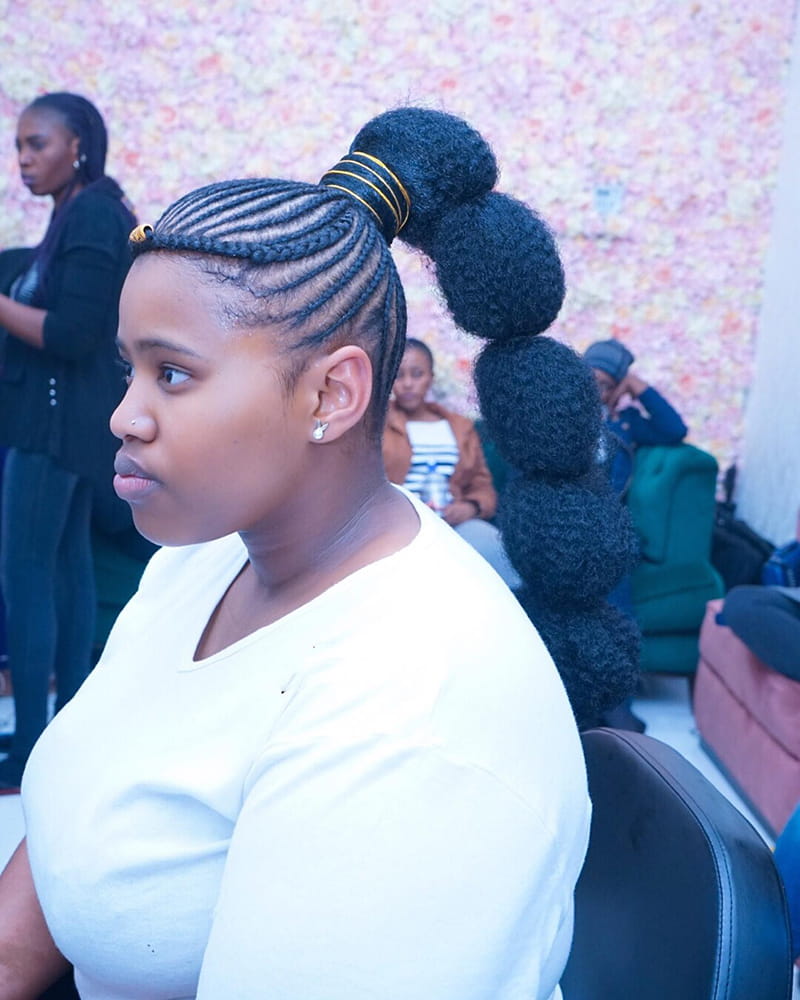 Beaufiful Long Bubble Braids Hairstyles for Black Women