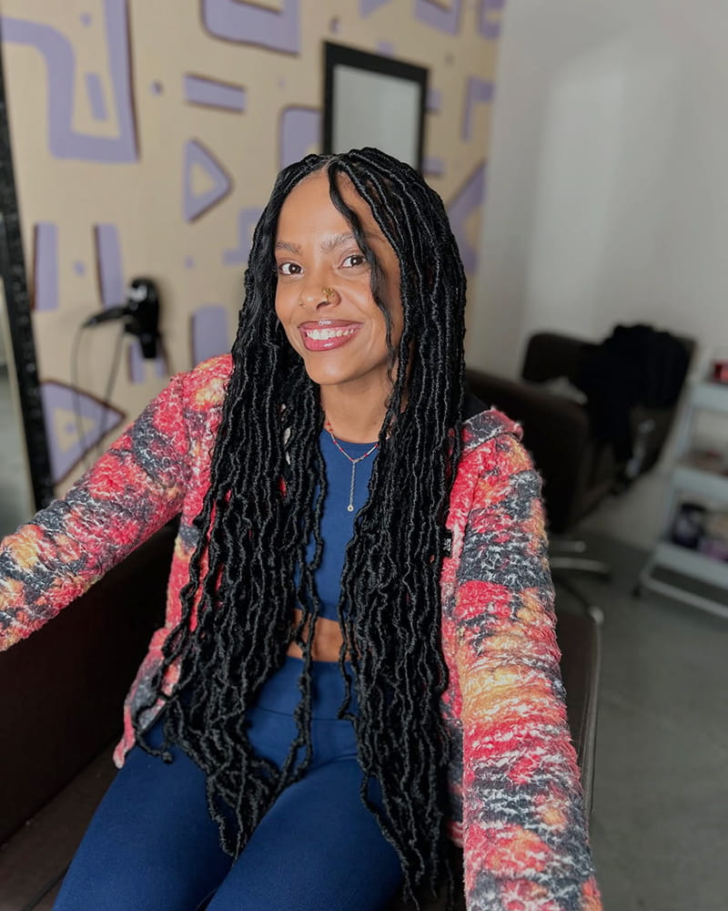 Beautiful Faux Locs Locs with Added Length