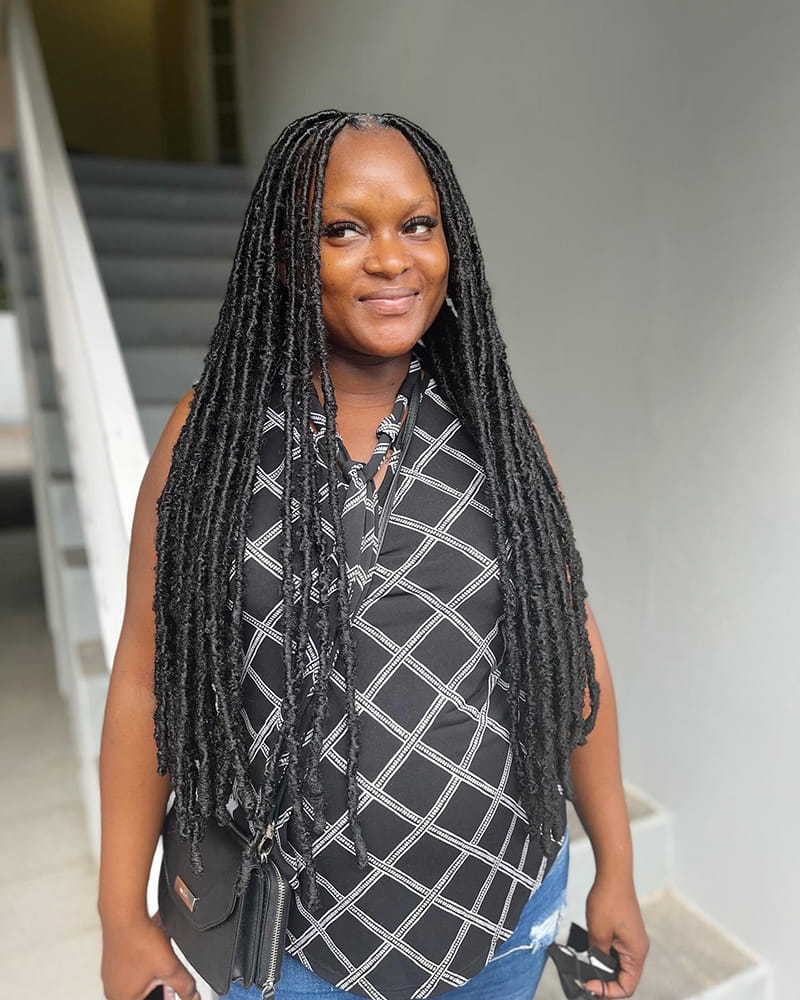 Beautiful Faux Locs Locs with Added Length