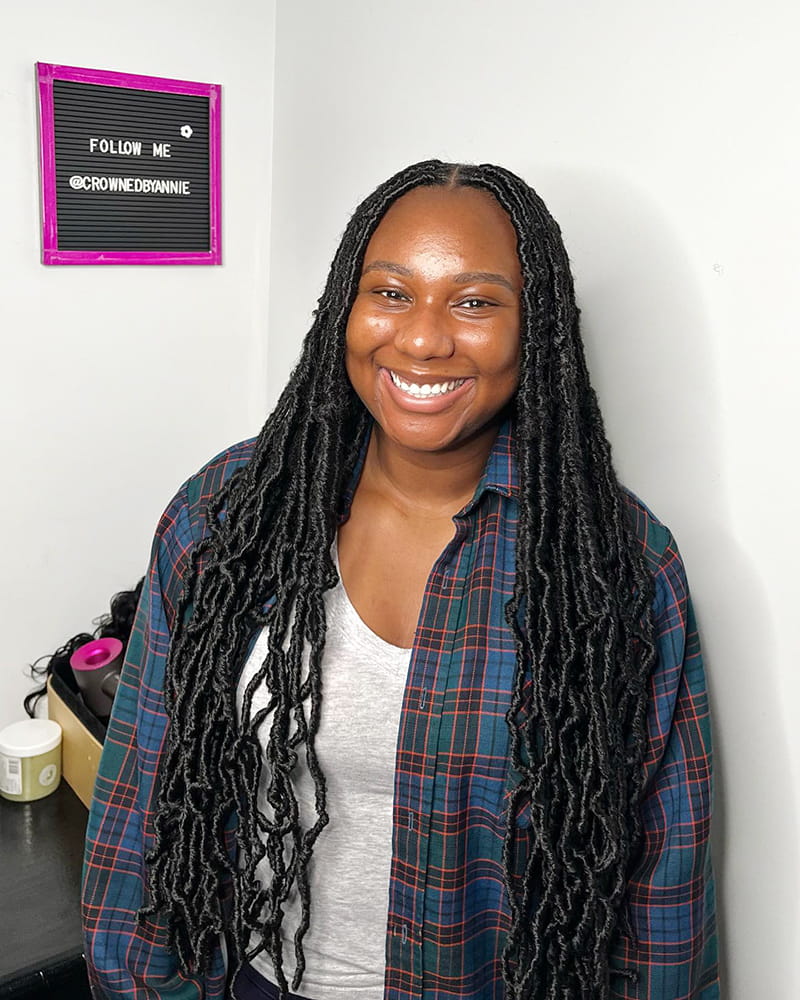 Beautiful Faux Locs Locs with Added Length