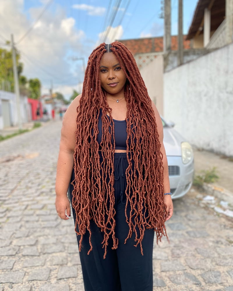 Beautiful Faux Locs Locs with Added Length