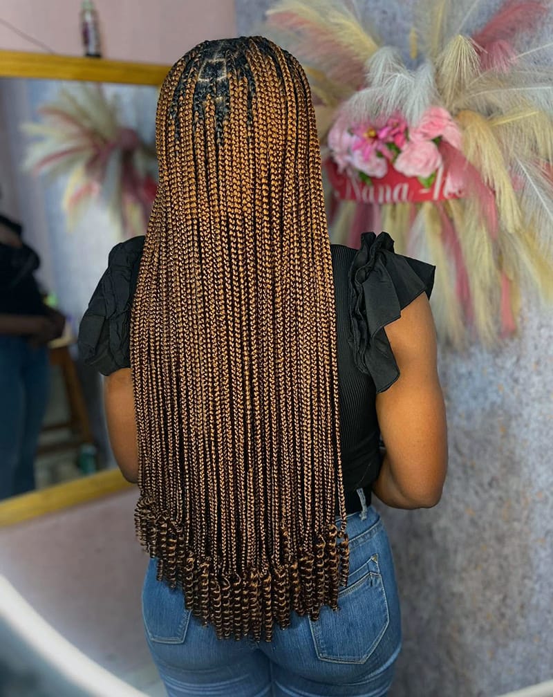 Birthday Hairstyles for Black Women (Knotless Box Braids)