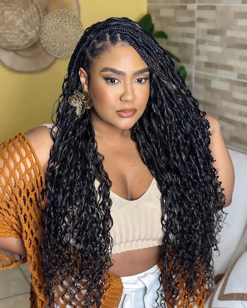 Boho Braids Birthday Hairstyles for Black Women