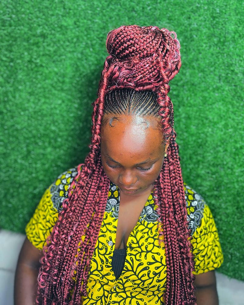 Cornrow Half Updo