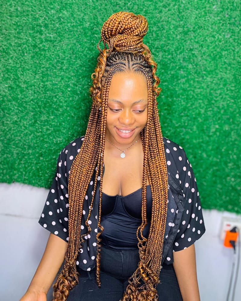 Cornrow Half Updo
