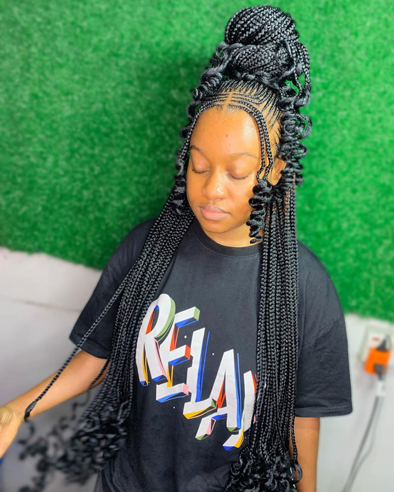 Cornrow Half Updo