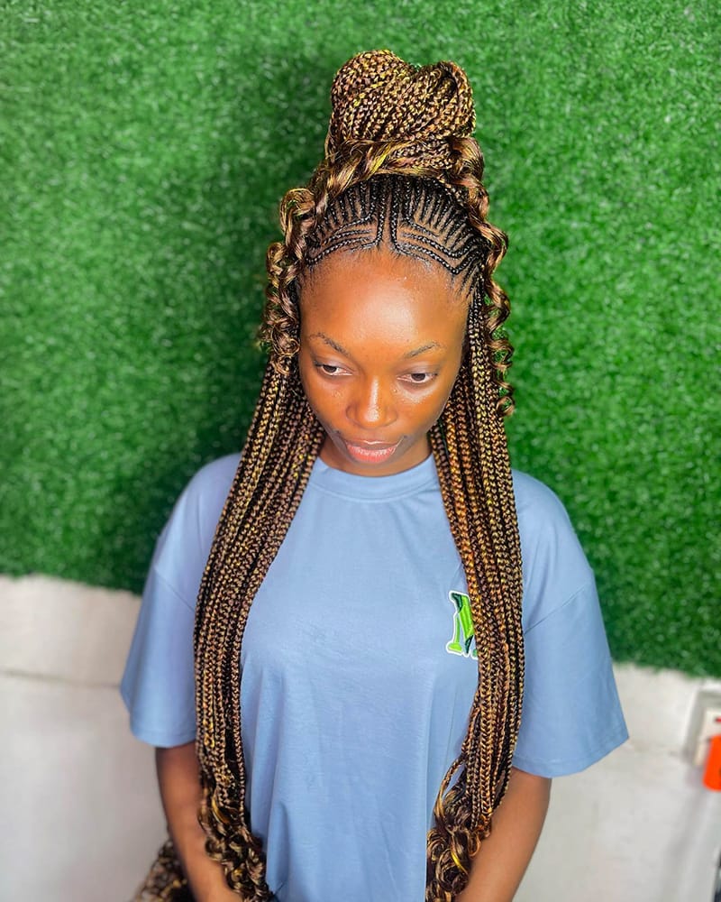 Cornrow Half Updo