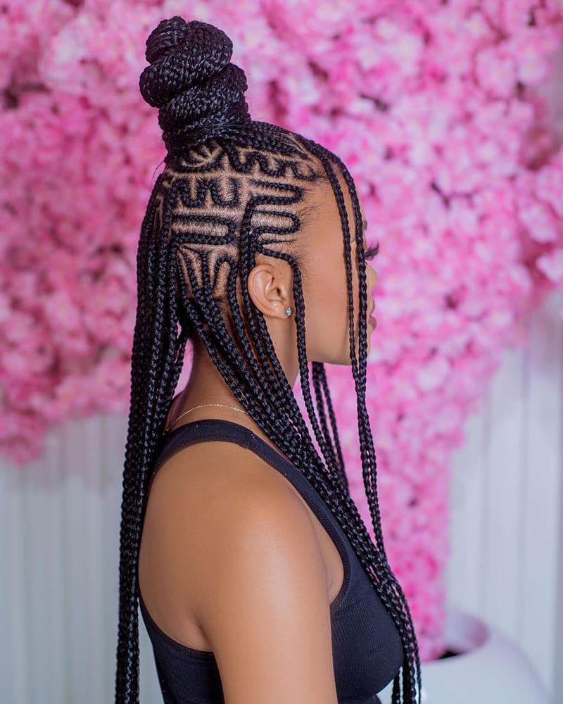 Cornrow Half Updo