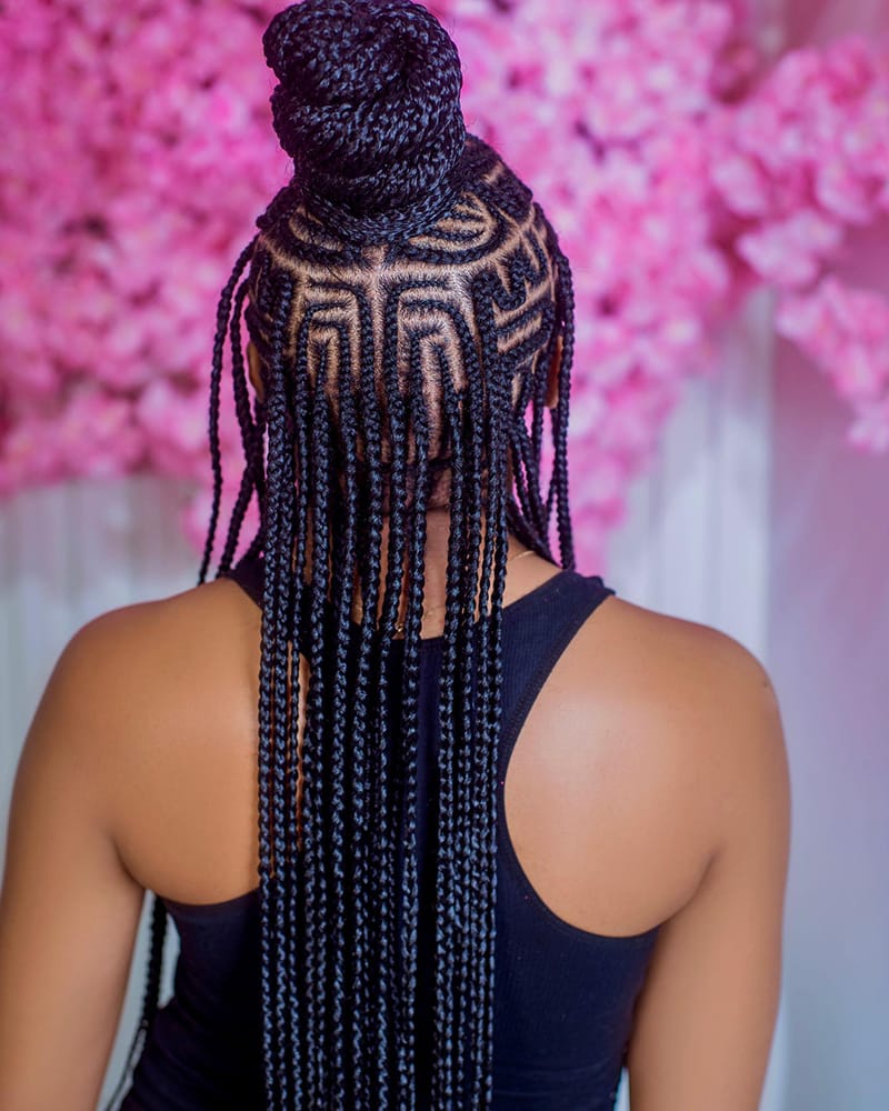 Cornrow Half Updo