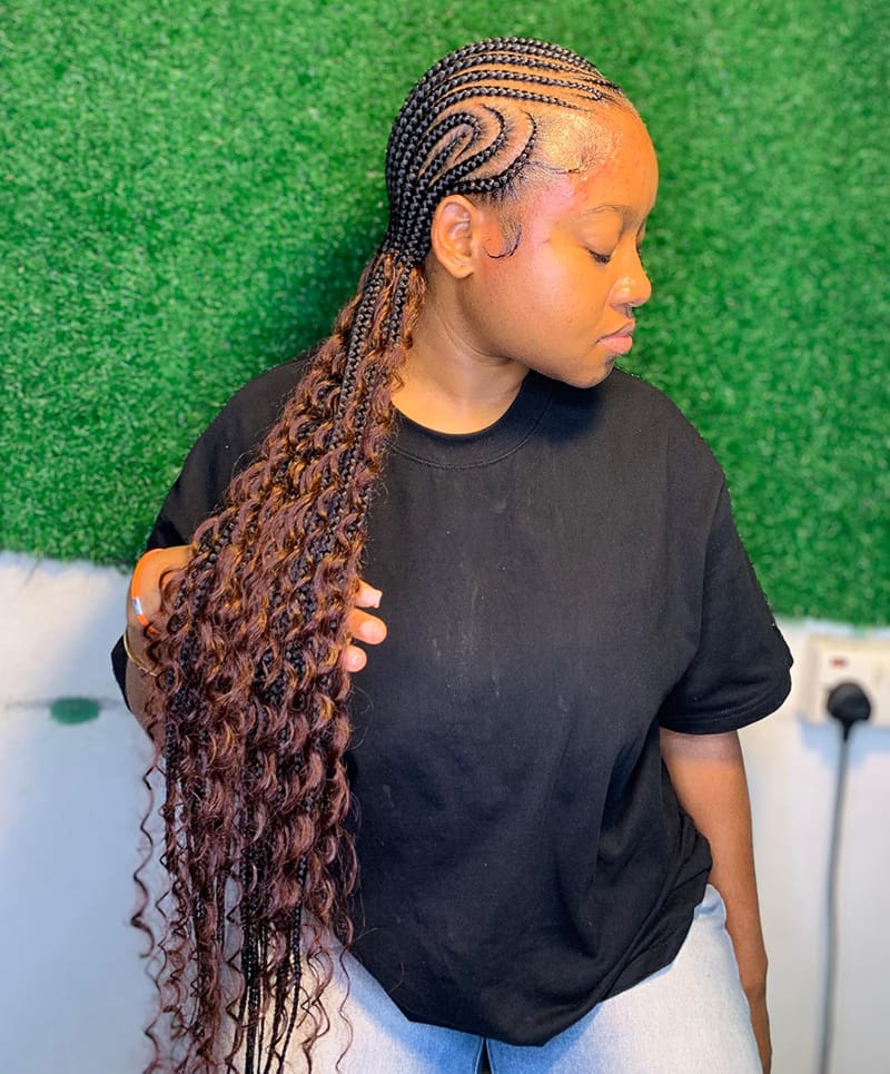 Long Fulani Braids Styles for Melanin Women
