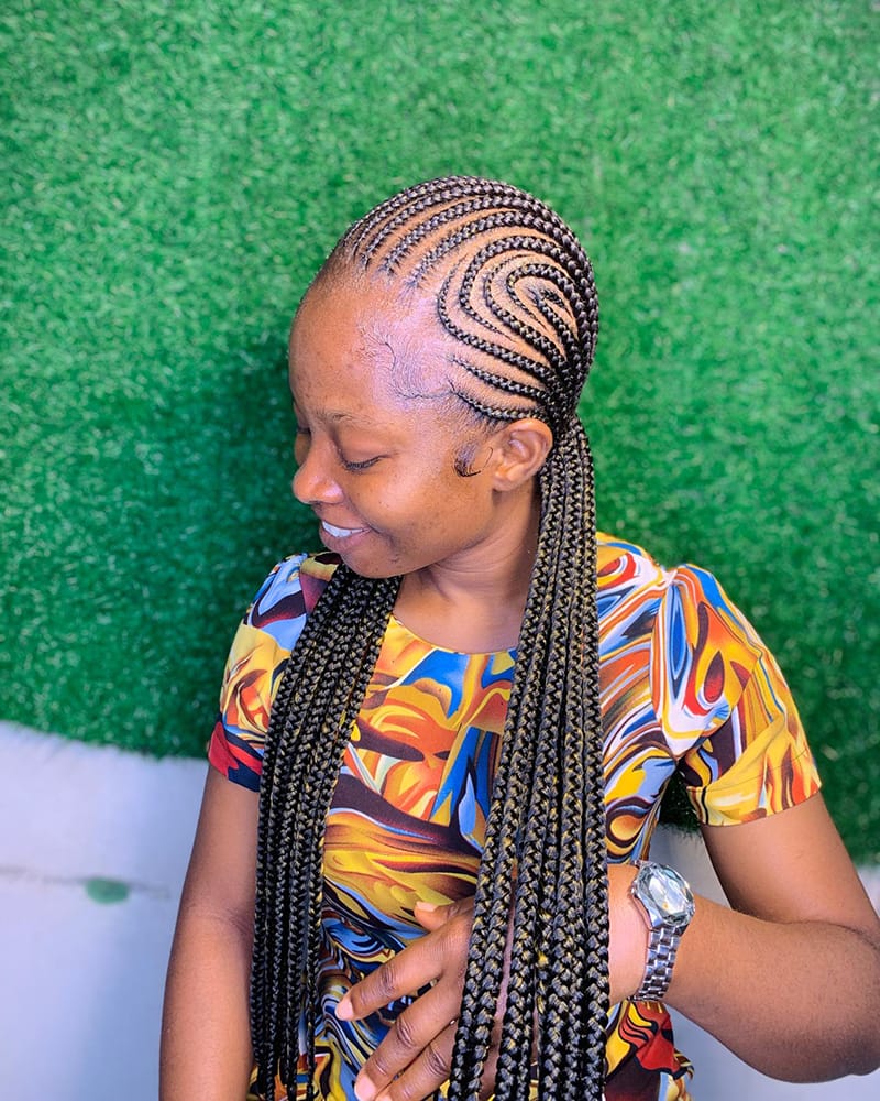 Long Fulani Braids Styles for Melanin Women