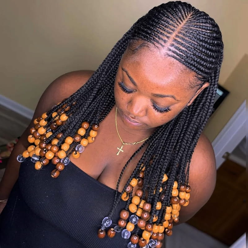 Fulani Braids with Center part