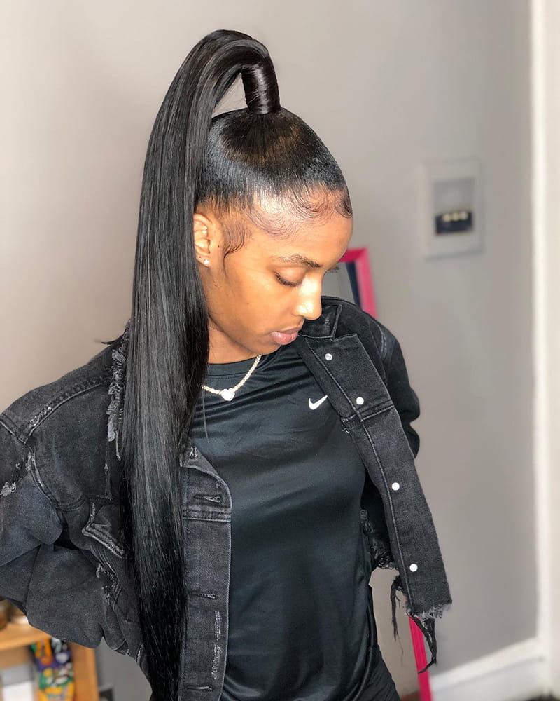 Genie Ponytail Hairstyles for African American Women