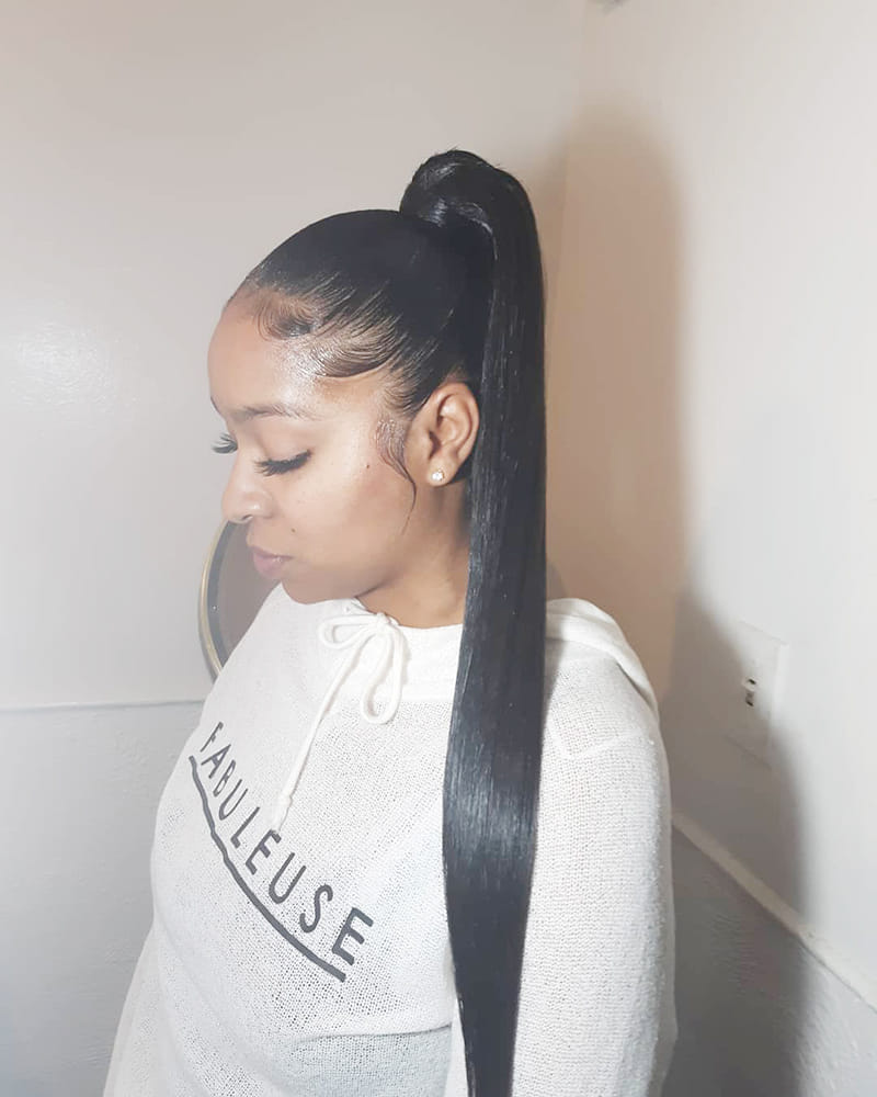 Genie Ponytail Hairstyles for African American Women