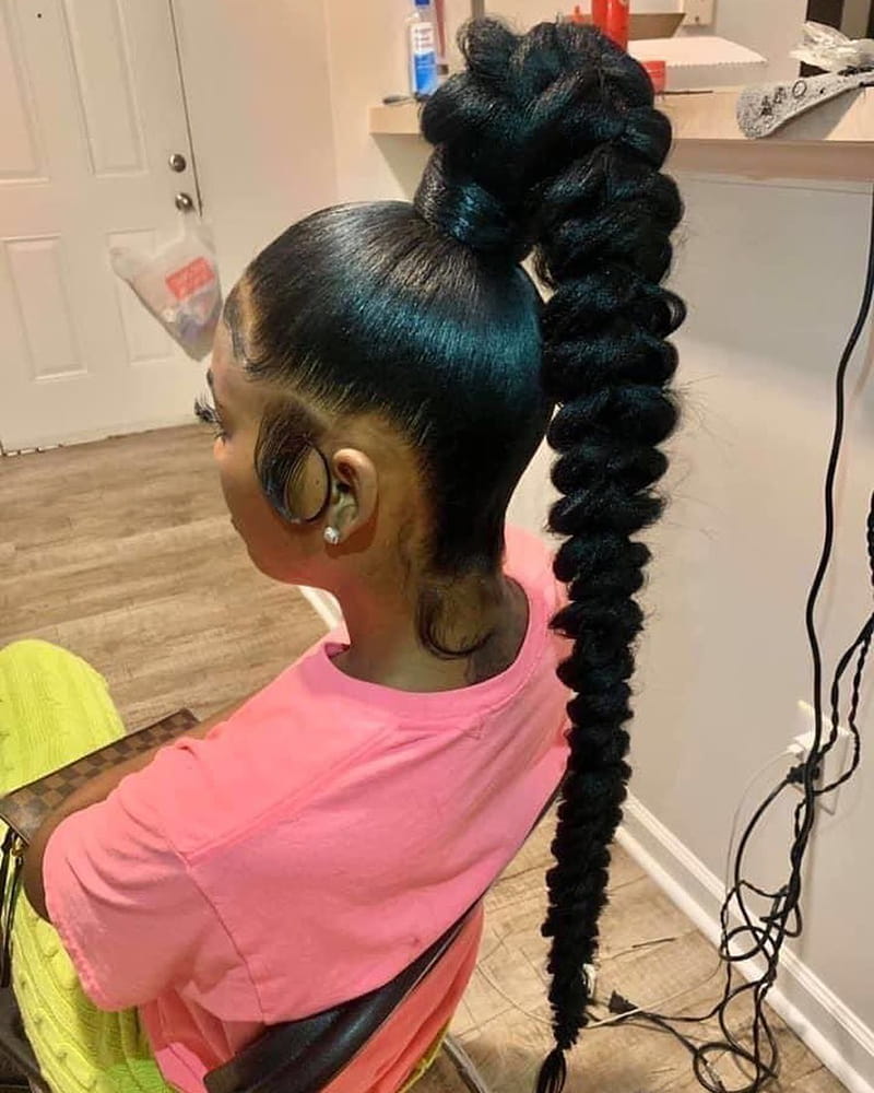 Genie Ponytail Hairstyles for African American Women