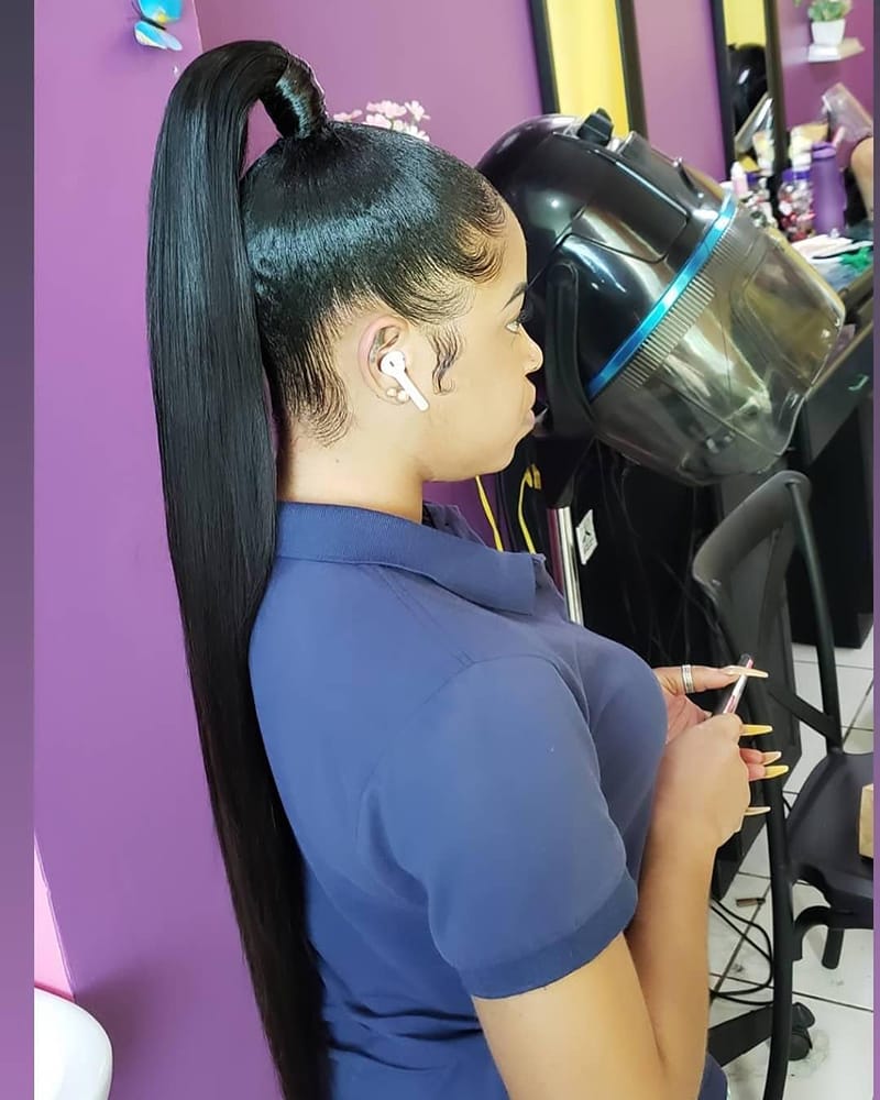 Genie Ponytail Hairstyles for African American Women