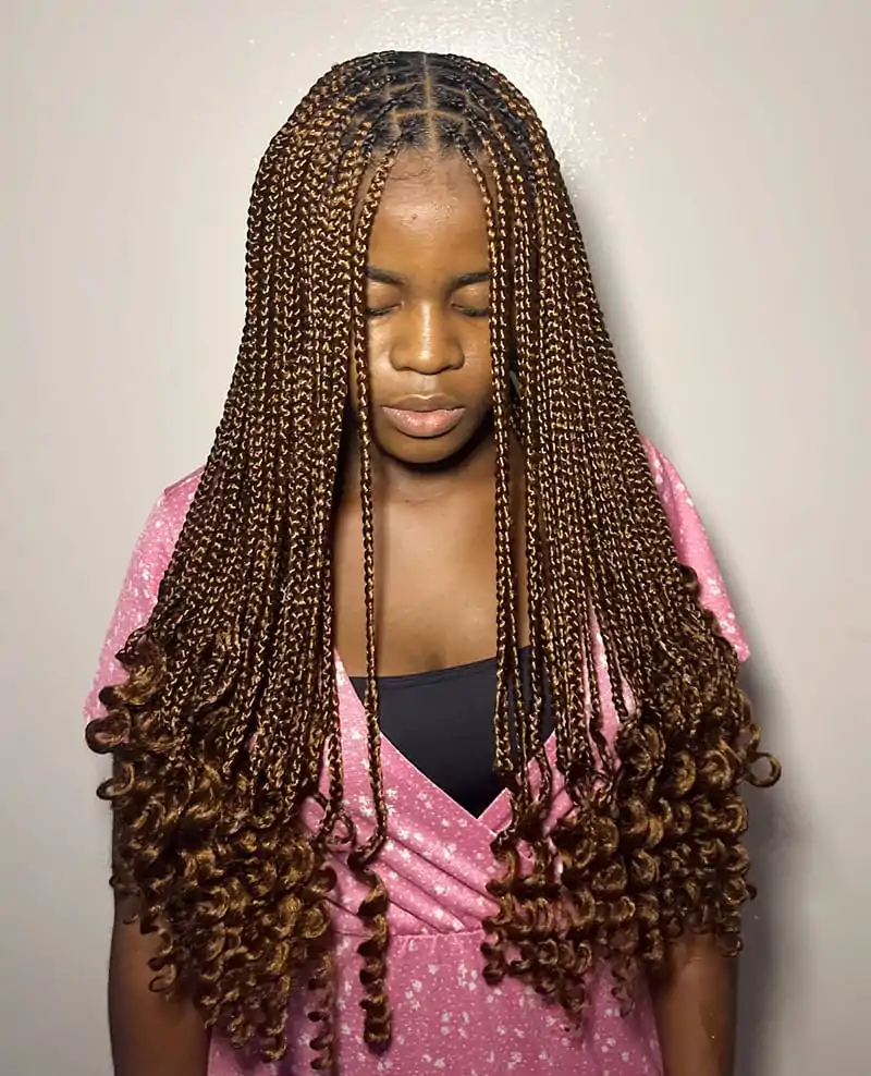 Goddess Knotless Braids for African American Women