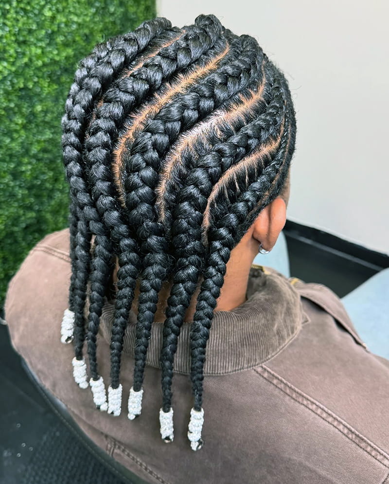 Jumbo Cornrow Braids for Black Men