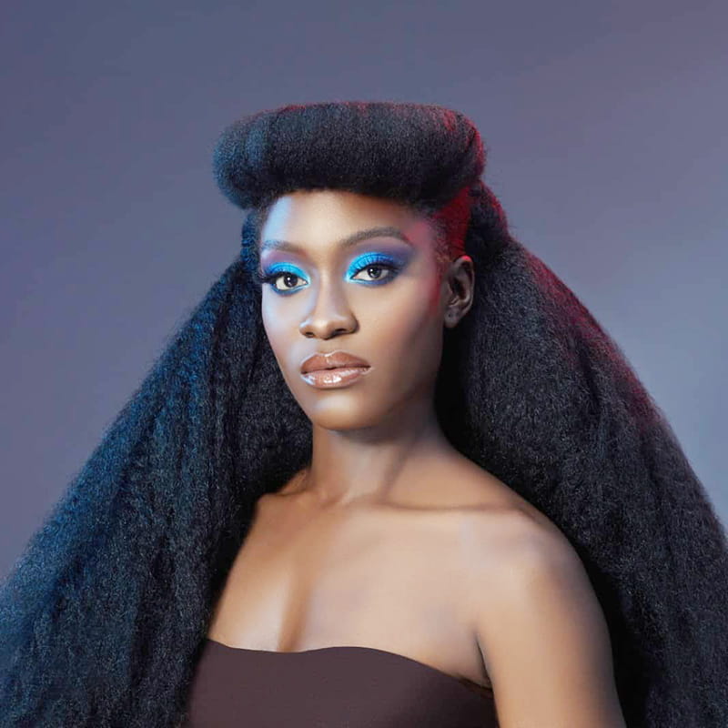 Long Afro hairstyles for Melanin Women