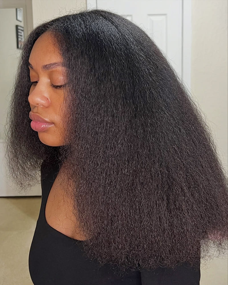 Long Afro hairstyles for Melanin Women