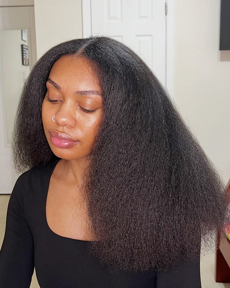 Long Afro hairstyles for Melanin Women