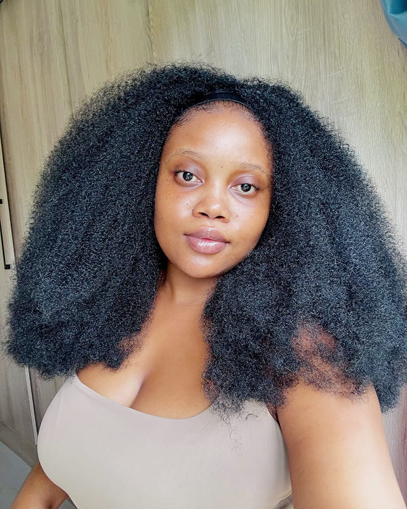 Long Afro hairstyles for Melanin Women