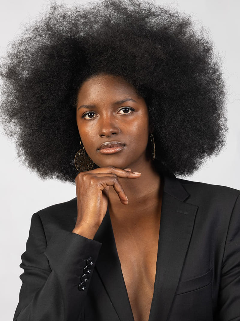 Long Afro hairstyles for Melanin Women
