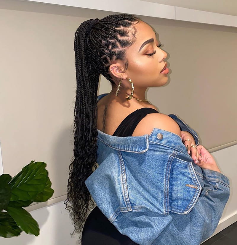 Long Box Braids Ponytail for Stunning Look