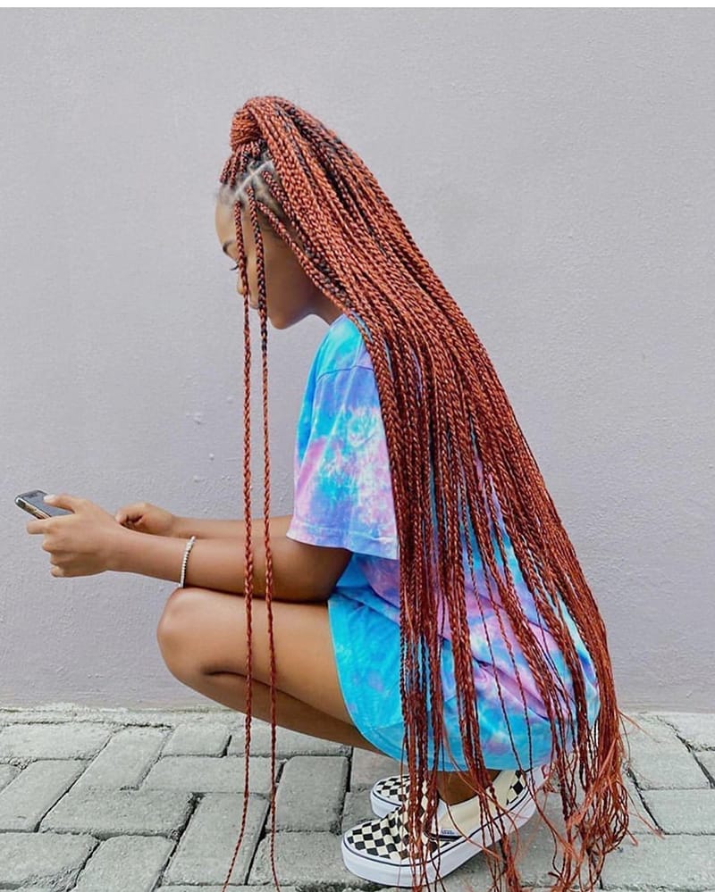 Long Box Braids Ponytail for Stunning Look