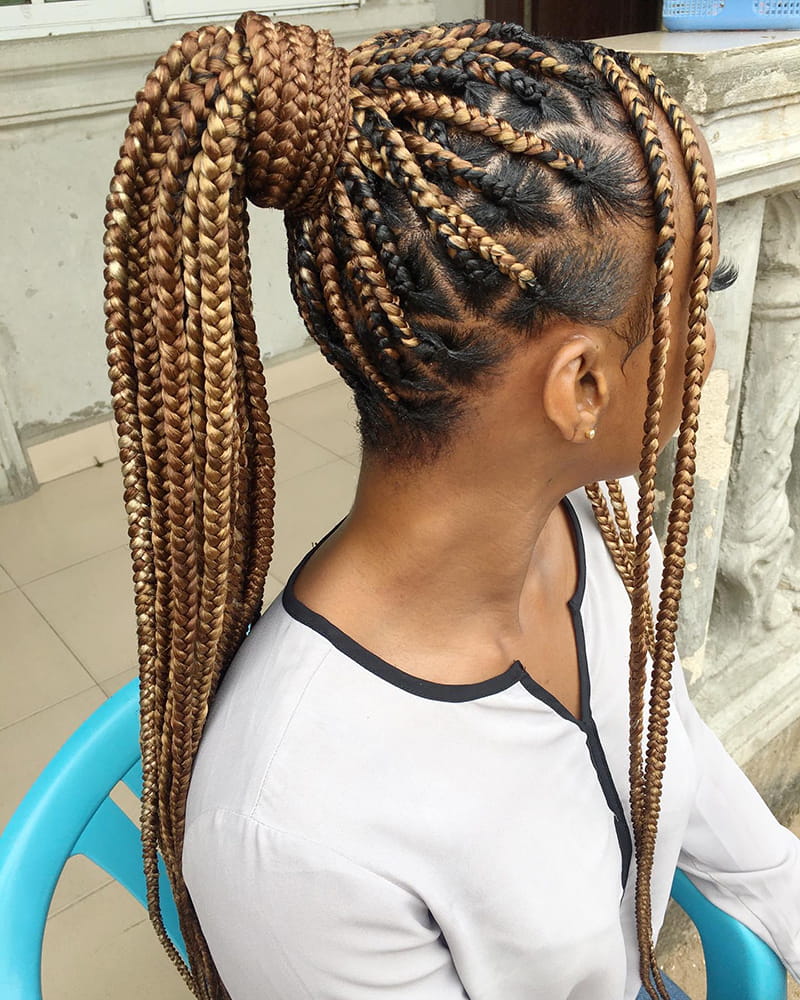 Long Box Braids Ponytail for Stunning Look