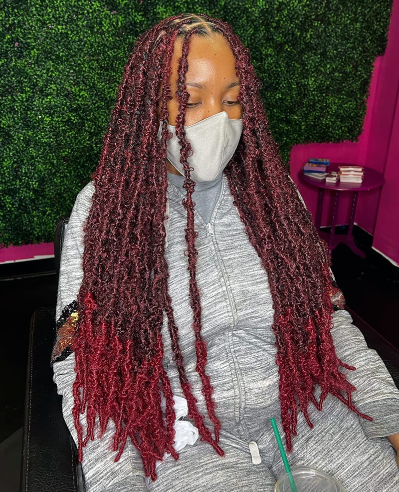 Long Butterfly Locs for Melanin Women