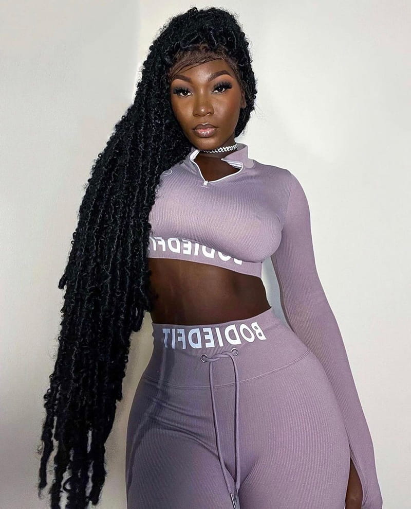 Long Butterfly Locs for Melanin Women