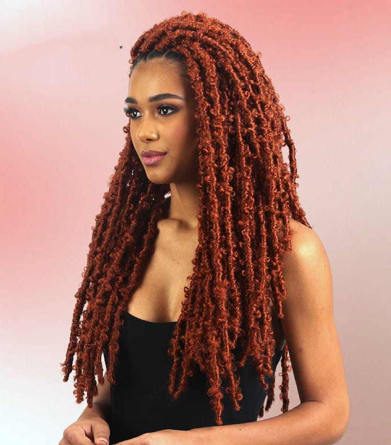 Long Butterfly Locs for Melanin Women