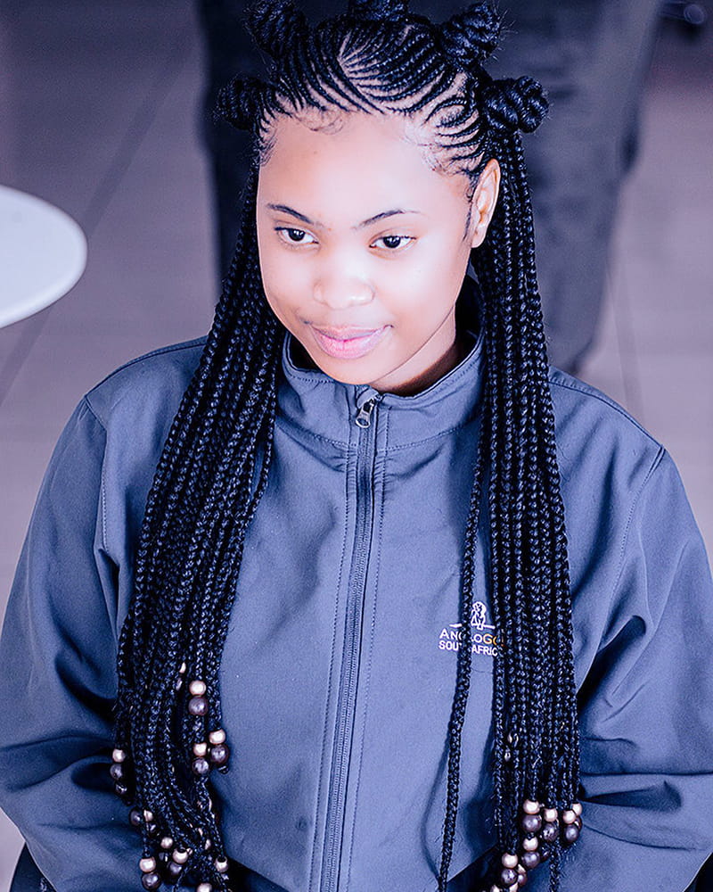 Long Cornrows Braids with Beads