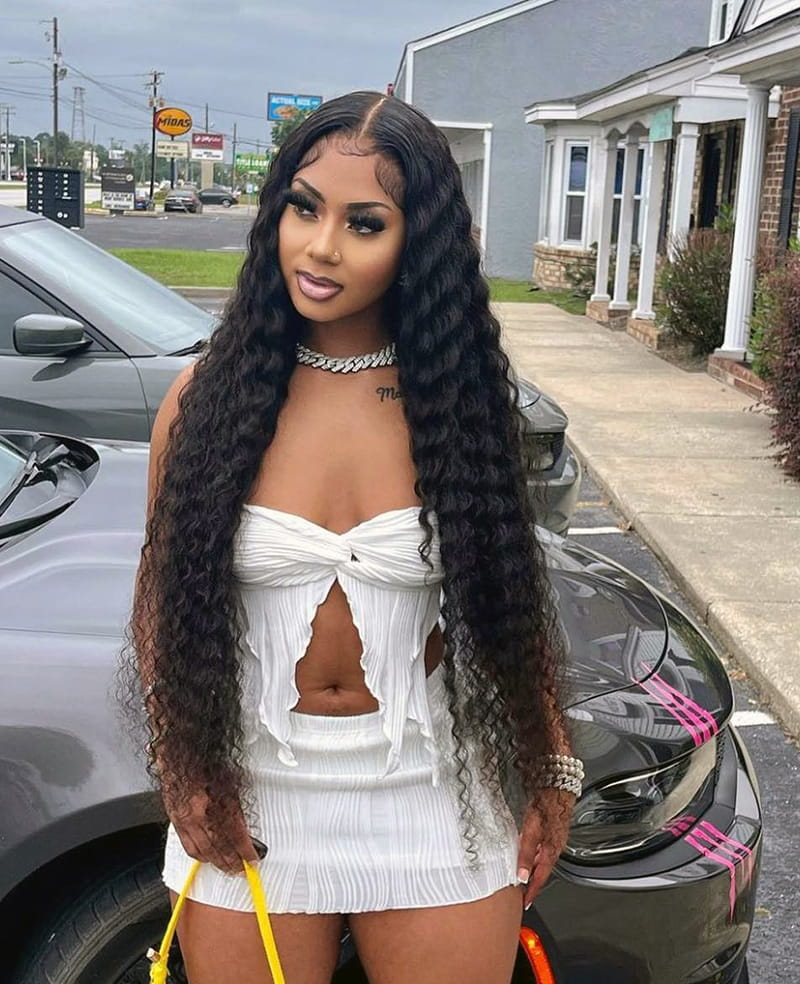 Long Deep Wave Hairstyles for Black Women