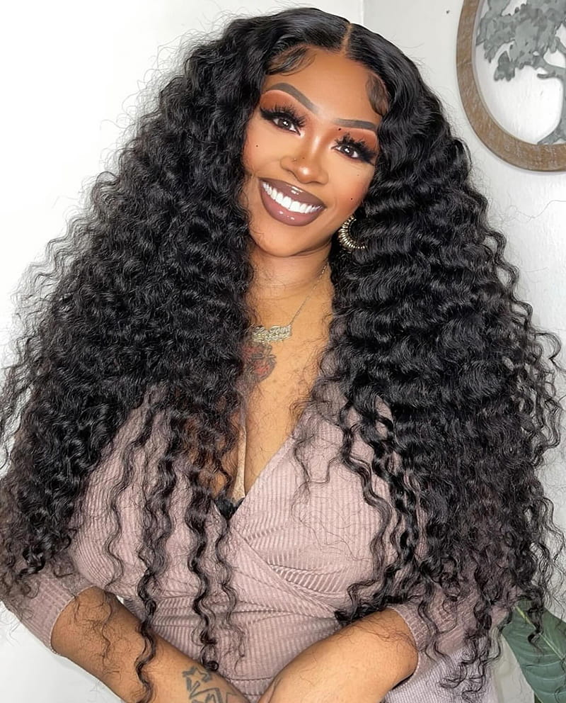 Long Deep Wave Hairstyles for Black Women