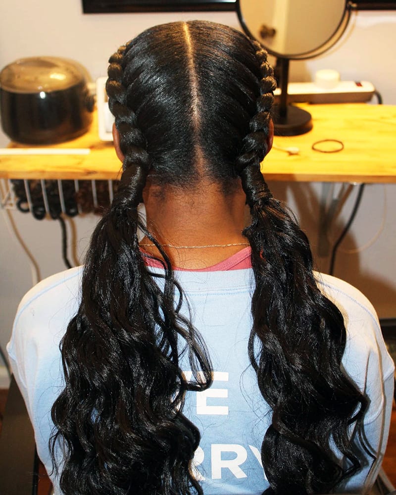 Long French Braids Hairstyles for African American Women