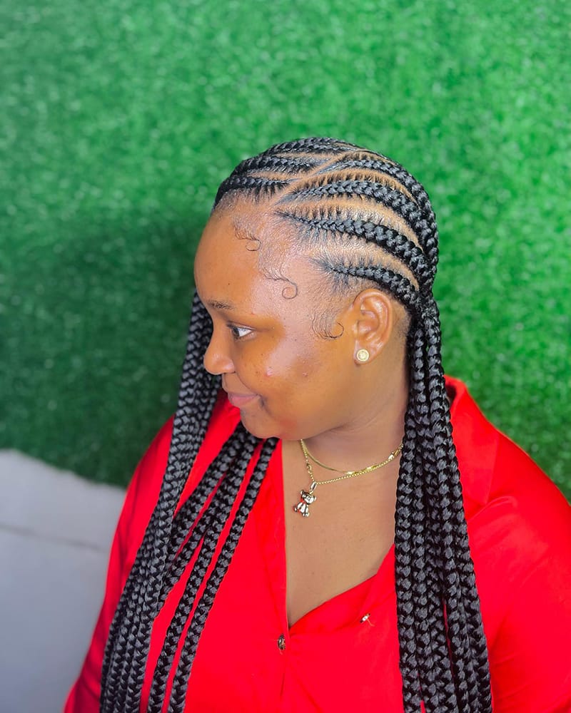 Long Ghana Braids Hairstyles for African American Women