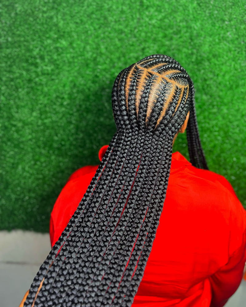 Long Ghana Braids Hairstyles for African American Women