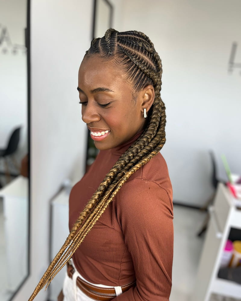Long Ghana Braids Hairstyles for African American Women