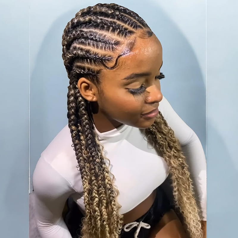 Long Ghana Braids Hairstyles for African American Women