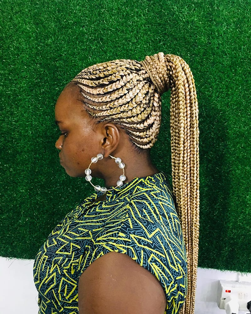 Long Ghana Braids Hairstyles for African American Women