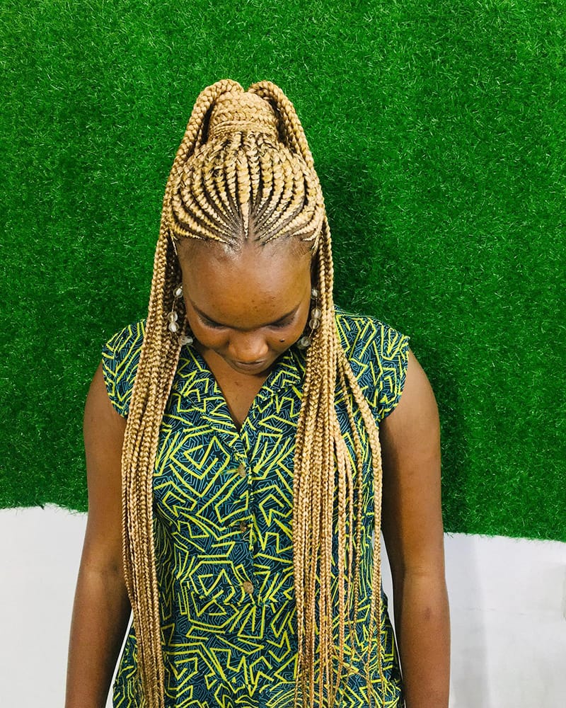 Long Ghana Braids Hairstyles for African American Women
