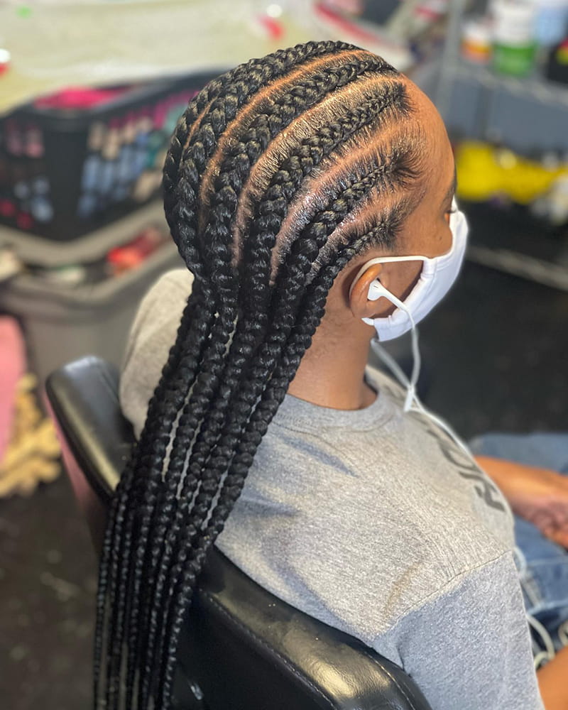 Long Ghana Braids Hairstyles for African American Women
