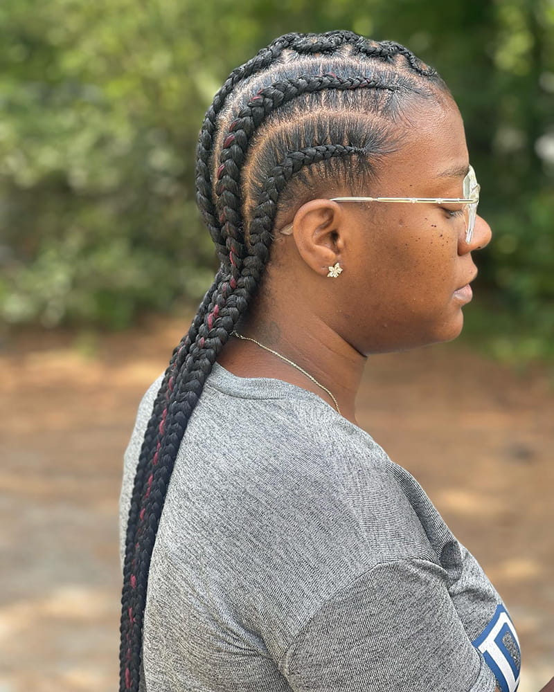 Long Ghana Braids Hairstyles for African American Women