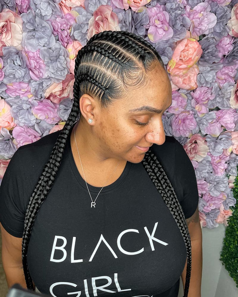 Long Ghana Braids Hairstyles for African American Women