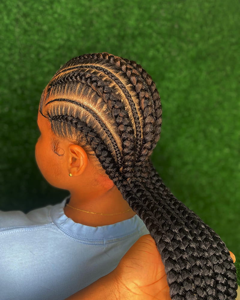 Long Ghana Braids Hairstyles for African American Women
