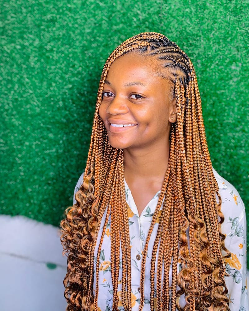 Long Goddess Cornrow Braids for Black Goddess