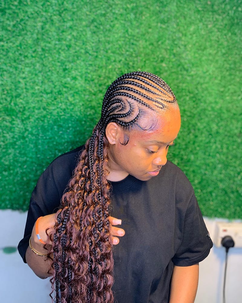 Long Goddess Cornrow Braids for Black Goddess